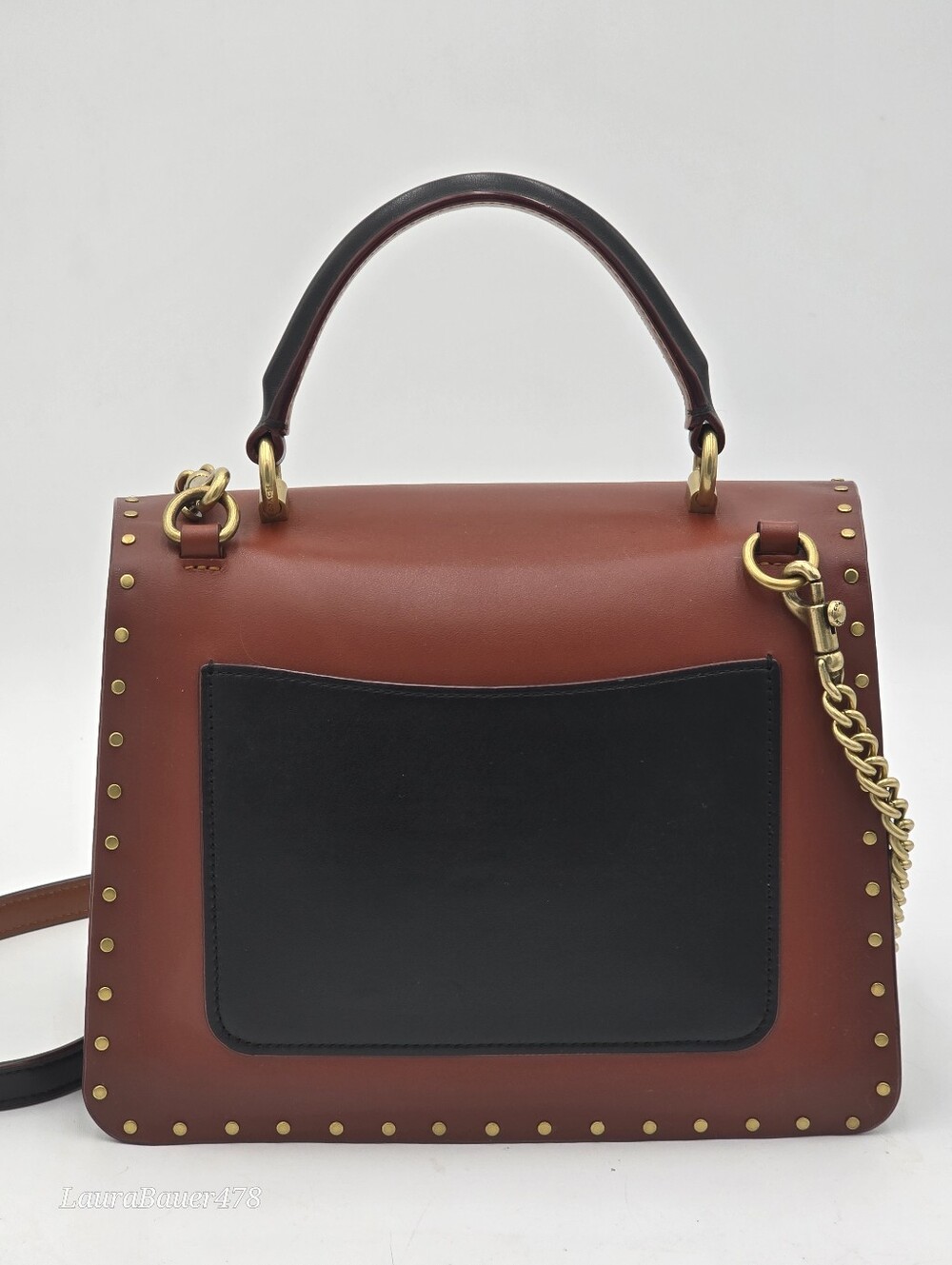💥NWOT💥Coach Parker Top Handle Bag, Rust/ Signature Canvas - Picture 3 of 16